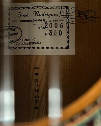 Chitarra flamenco José Rodriguez