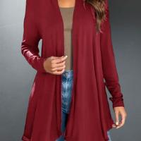 Cardigan da Donna Taglia L Colore Cremisi Leggero