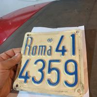 Targa moto d epoca Roma