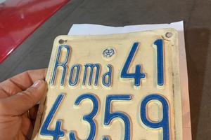 Targa moto d epoca Roma