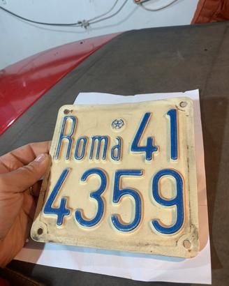 Targa moto d epoca Roma