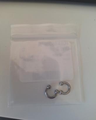 piercing circular barbell in titanio