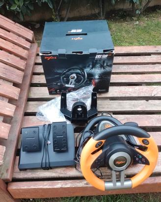 volante con pedaliera adattabile a PC PS3 PS4 SWIT