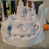 Villaggio di natale da illuminare