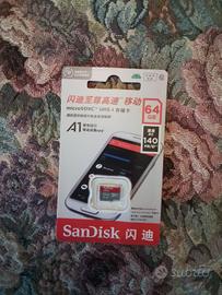 MICRO SD CARD SANDISK 64GB NUOVA