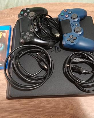 Ps4 Slim 1Tb+ 3 controller + gioco + accessori