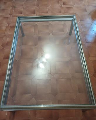 Tavolo in Cristallo e Ottone 