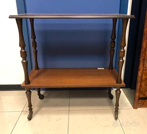 Carrellino / Consolle a 2 piani in legno massello