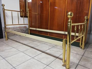 Elegante Telaio Letto Singolo in Ottone