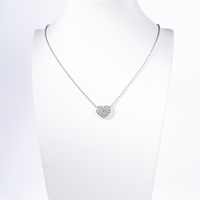 Collana cuore in oro e diamanti