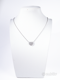 Collana cuore in oro e diamanti