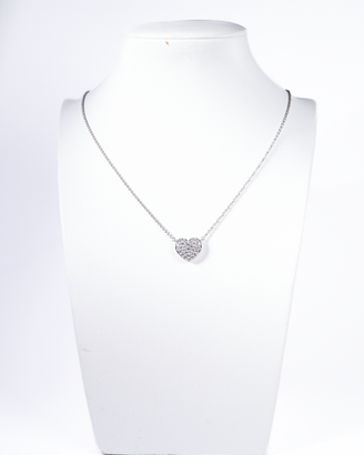 Collana cuore in oro e diamanti