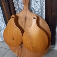 Set piatti a tagliere in legno 7 pezzi
