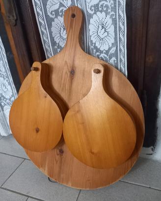 Set piatti a tagliere in legno 7 pezzi