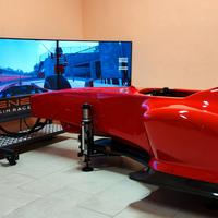 SIMULATORE DINAMICO F1 CON 4 ATTUATORI LINEARI