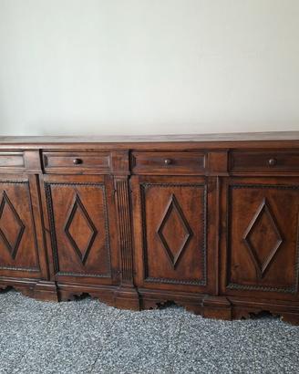 Grande credenza / madia rustica in legno massello 