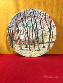 piatto in ceramica d'arte pezzo unico