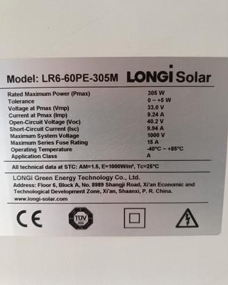 Pannello fotovoltaico 