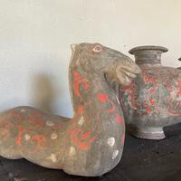 Recipienti di terracotta Cocoon cinesi periodo Han