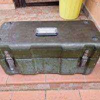 CASSA VERDE MILITARE VINTAGE IN VETRORESINA