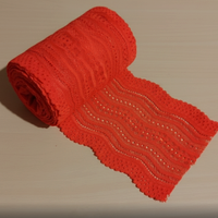 🎀 Pizzo Elastico Rosso Corallo - 545 cm x 10 cm