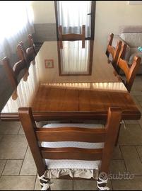 Tavolo e contromobile legno massello