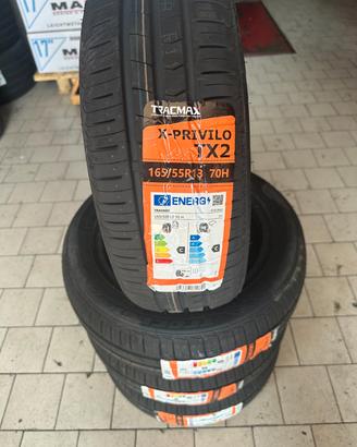 4 PNEUMATICI NUOVI 165/55R13 TRACMAX X FIAT 500/60