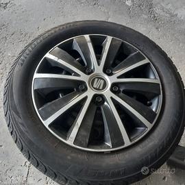 cerchi in ferro 5×100 +gomme termiche Bridgestone 