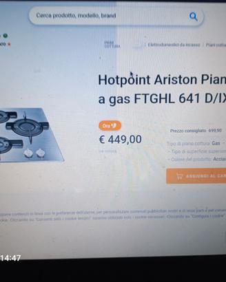 Piano cottura hot point ariston