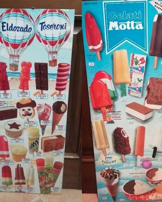 tabelle gelati insegne gelato vintage ORIGINALI