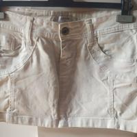 minigonna bianca in jeans tg. 44
