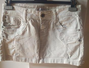 minigonna bianca in jeans tg. 44
