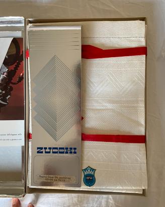Set asciugamani lino geometrico zucchi vintage
