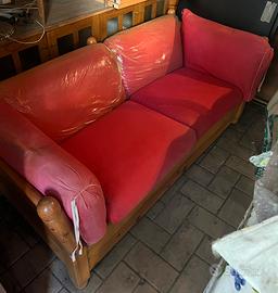 Divano letto vintage anni ‘70 stile chalet