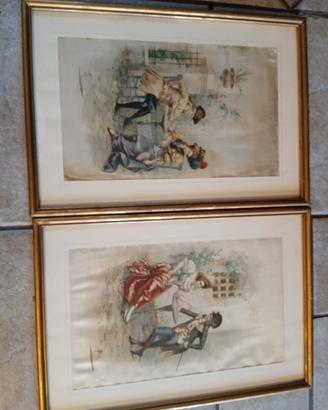 coppia stampe su seta