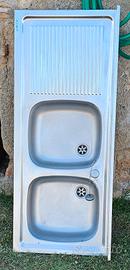 LAVELLO INOX MARCA ARISTON DOPPIA VASCA 