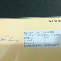 Diamante Miluna Naturale 0.08ct - Sigillato