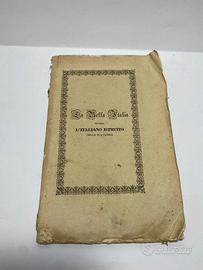 Libro Antico 1846 La Bella Italia Guida Grand Tour