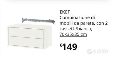 Comodino/cassettiera Ikea eket