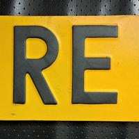 Targhe Auto Anni 80 Gialla e Nera 