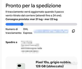 📱 [NUOVO SIGILLATO] Google Pixel 10a - Garanzia G