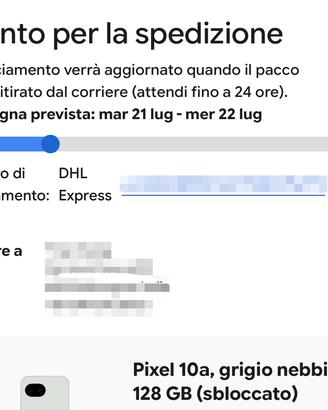 📱 [NUOVO SIGILLATO] Google Pixel 10a - Garanzia G
