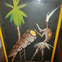 2 quadri con cornice gialla ciascuno euro 10.