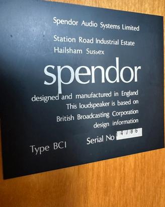 Diffusori Spendor bc1