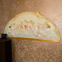 Quadro in ceramica con angeli