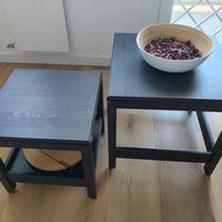 Coppia di tavolini neri da salotto