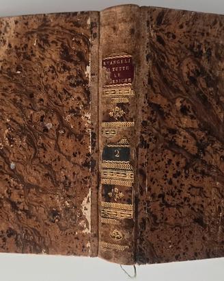 Feudale Gli Evangeli 1804 Tomo II libro antico