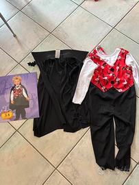 Vestito carnevale/halloween Dracula 3/4 anni