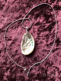 Collanina e ciondolo conchiglia e Swarovski