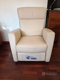 Poltrona Relax Chateau D'Ax in pelle reclinabile